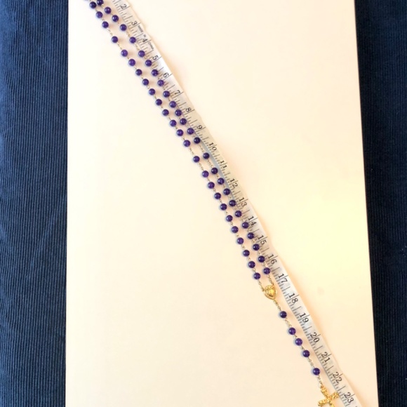 Rosary Beads - Royal Purple and Gold - Picture 5 of 5